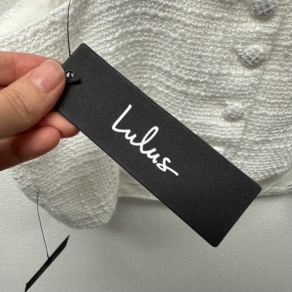 Lulus‎ Elevated Attitude Tweed Sleeveless Top White Size L - Picture 3 of 7